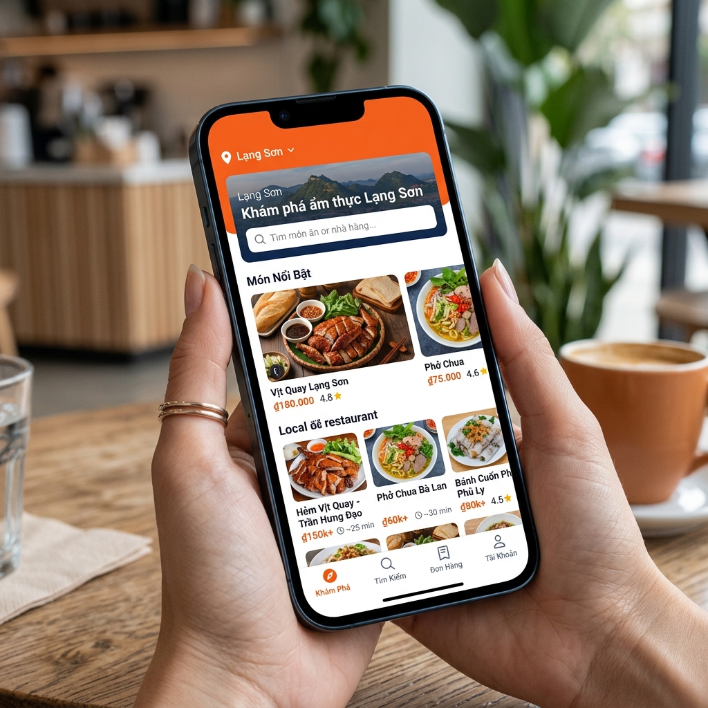 Lạng Sơn Food App Mockup